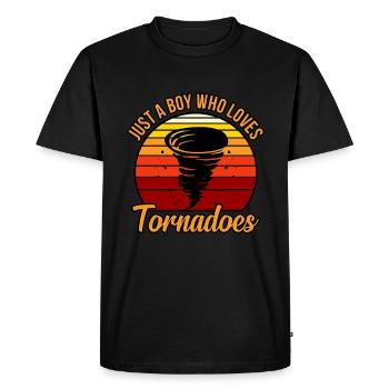 Tornado - Men's Premium Organic T-Shirt - black - Front - Nico (187cm)