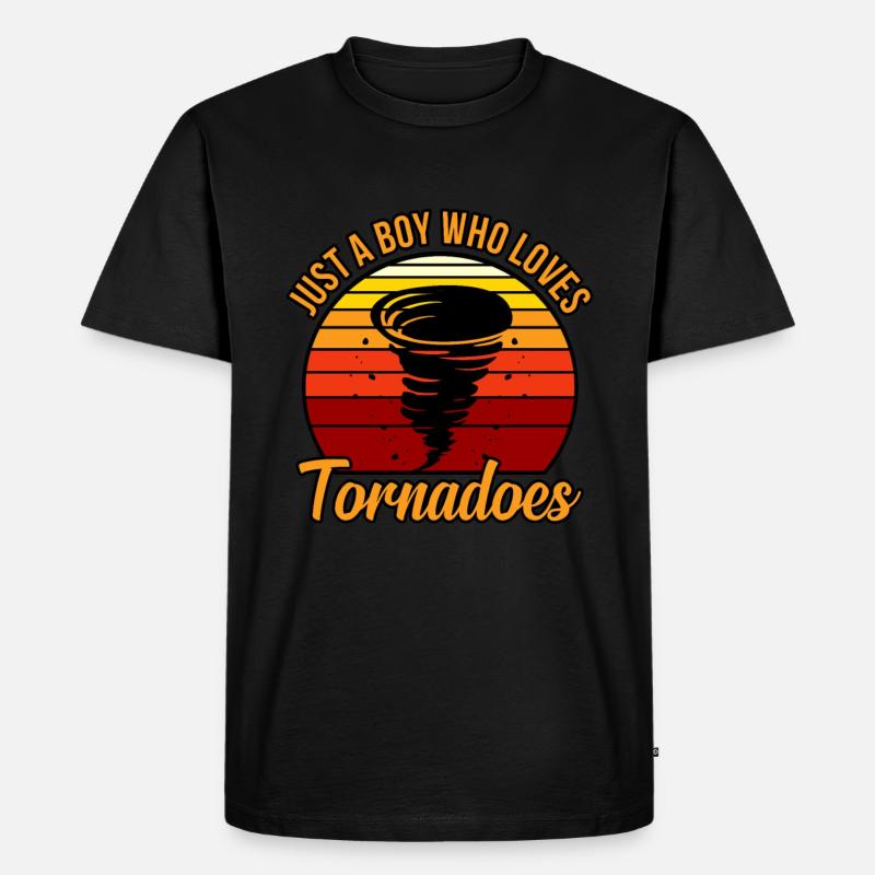 Tornado - Männer Premium Bio T-Shirt - Schwarz