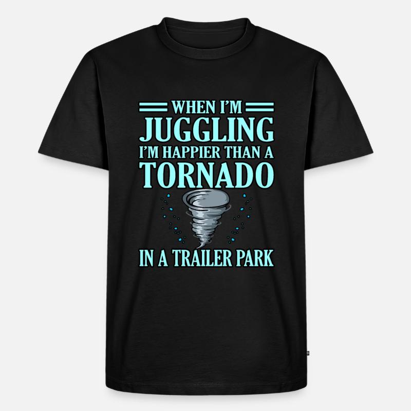 Tornado - Männer Premium Bio T-Shirt - Schwarz