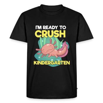 Kindergarten - Men's Premium Organic T-Shirt - black - Front - Nico (187cm)