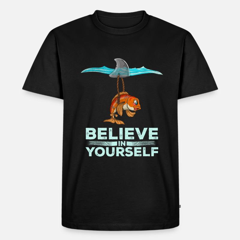 Requin de motivation - T-shirt Premium bio Homme - noir