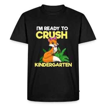 Kindergarten - Men's Premium Organic T-Shirt - black - Front - Nico (187cm)