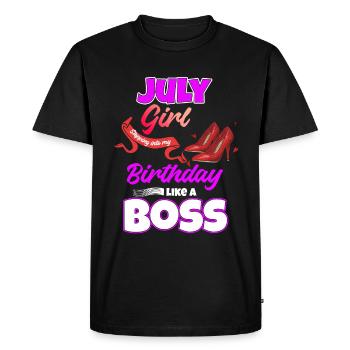 Juillet Anniversaire Drôle Cadeau - T-shirt Premium bio Homme - noir - Devant - Nico (187cm)