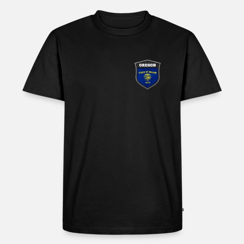 Oregon - Männer Premium Bio T-Shirt - Schwarz