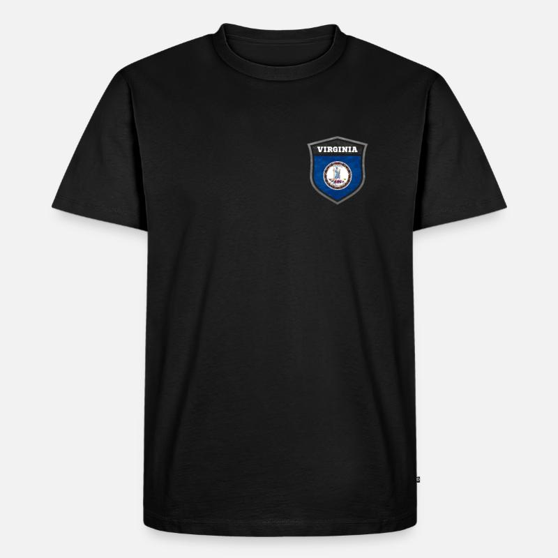 Virginia - Männer Premium Bio T-Shirt - Schwarz