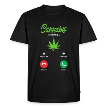 Fumer du cannabis - T-shirt Premium bio Homme - noir - Devant - Nico (187cm)