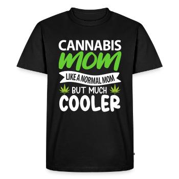 Mère cannabis - T-shirt Premium bio Homme - noir - Devant - Nico (187cm)
