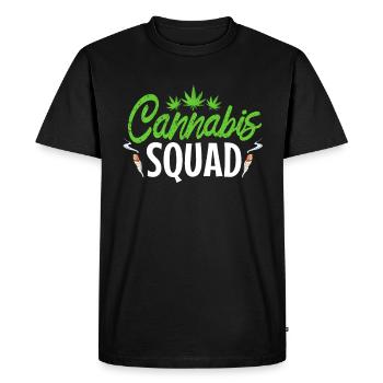 Escouade du cannabis - T-shirt Premium bio Homme - noir - Devant - Nico (187cm)
