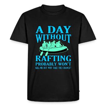 Rafting - T-shirt Premium bio Homme - noir - Devant - Nico (187cm)
