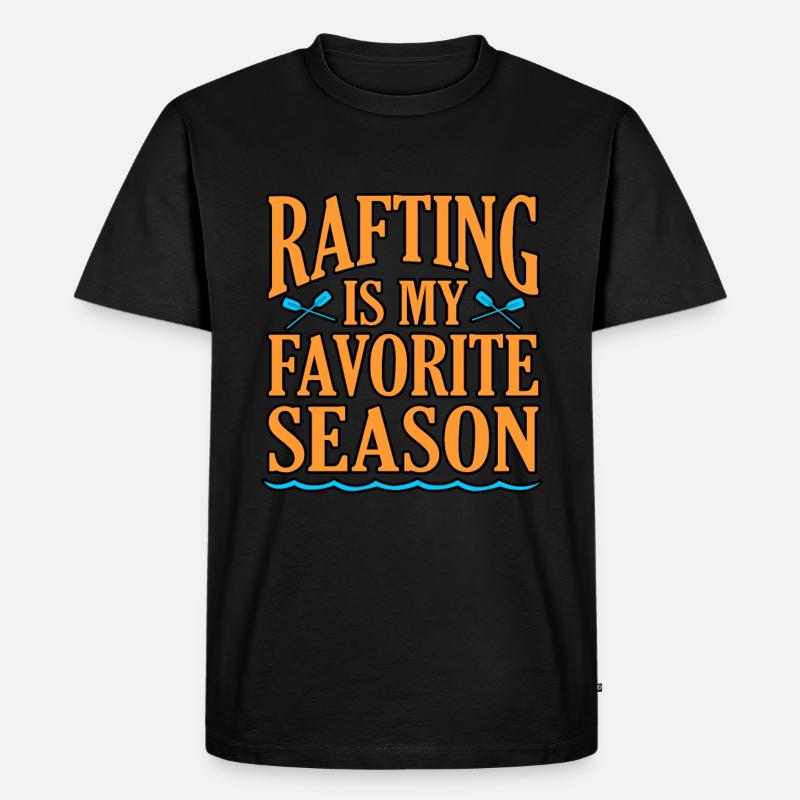Rafting saison - Männer Premium Bio T-Shirt - Schwarz