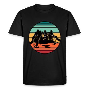 River Rafting - Men's Premium Organic T-Shirt - black - Front - Nico (187cm)