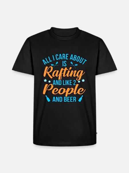 Rafting et bière - T-shirt Premium bio Homme - noir
