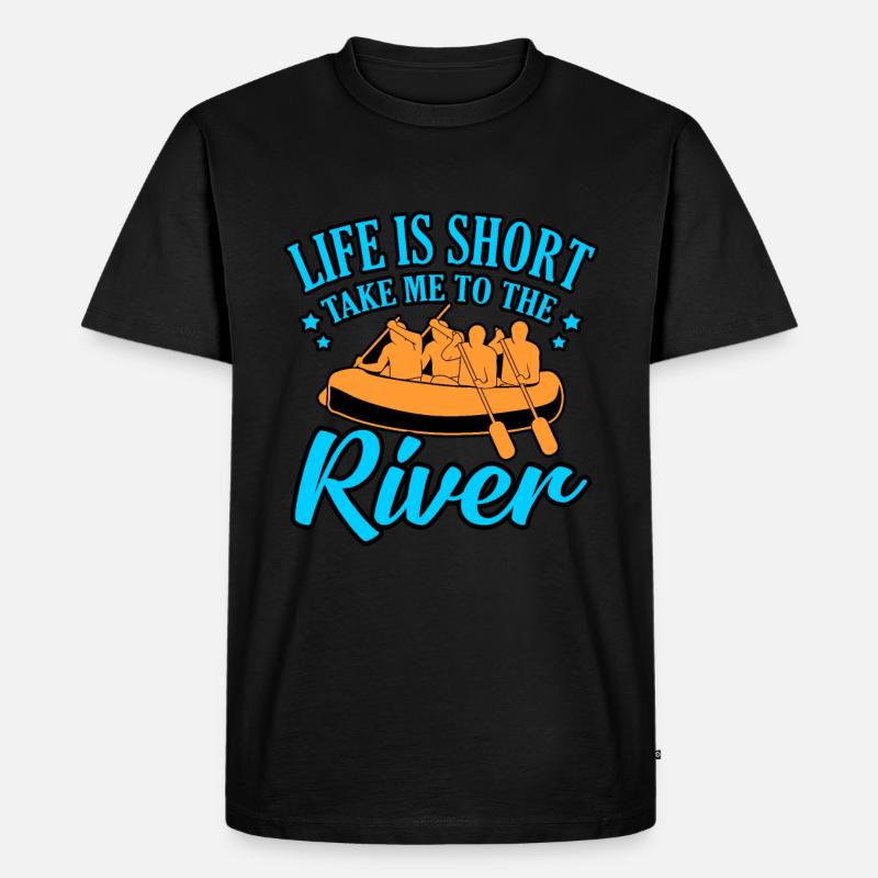 River rafting leben - Männer Premium Bio T-Shirt - Schwarz