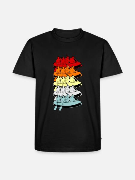Rafting activities on the water - Men's Premium Organic T-Shirt - black