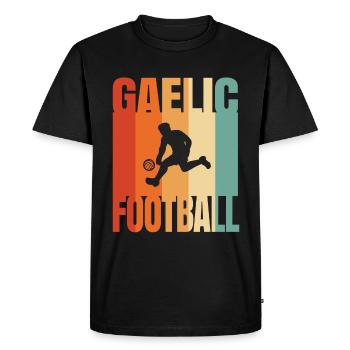 Gaelic football - Men's Premium Organic T-Shirt - black - Front - Nico (187cm)