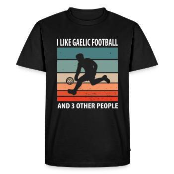 I like Gaelic football - Men's Premium Organic T-Shirt - black - Front - Nico (187cm)