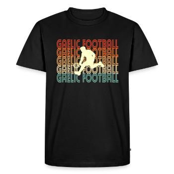 Gaelic football - Men's Premium Organic T-Shirt - black - Front - Nico (187cm)