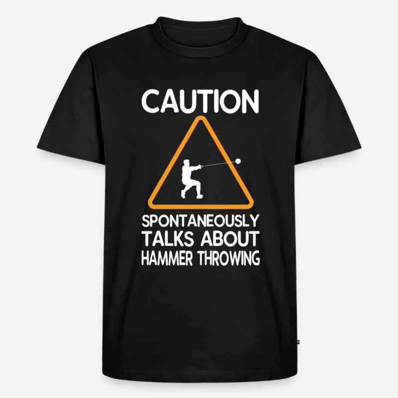 Hammerwerfen - Männer Premium Bio T-Shirt - Schwarz