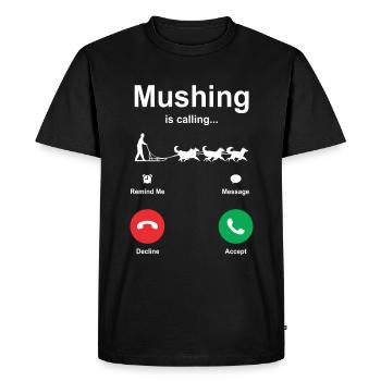 Schlittenhunderennen Schlittenhunde Geschenk - Männer Premium Bio T-Shirt - Schwarz - Vorne - Nico (187cm)