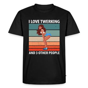 Twerking - Men's Premium Organic T-Shirt - black - Front - Nico (187cm)