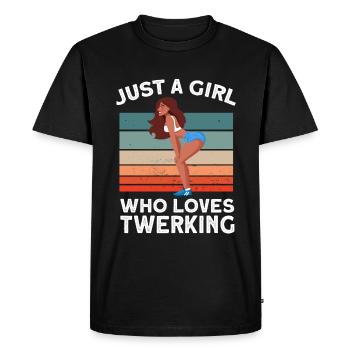 Twerking - Men's Premium Organic T-Shirt - black - Front - Nico (187cm)