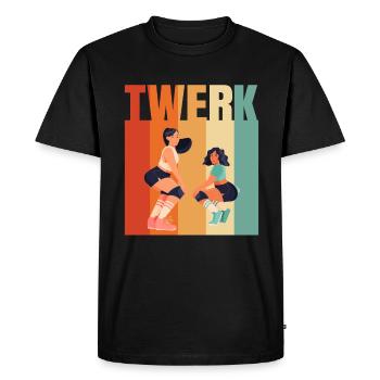 Twerking - Men's Premium Organic T-Shirt - black - Front - Nico (187cm)