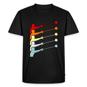 Lancers Lancer de marteau - T-shirt Premium bio Homme - noir - Devant - Nico (187cm)