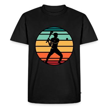 Hurling Coach Player Sports - Men's Premium Organic T-Shirt - black - Front - Nico (187cm)