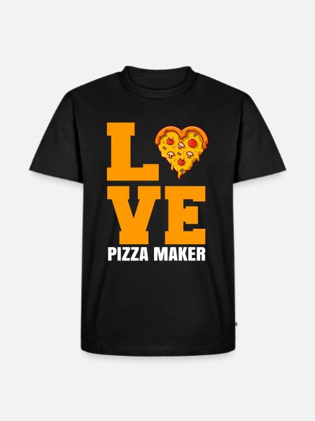 Pizza Maker Pizza Love - Men's Premium Organic T-Shirt - black