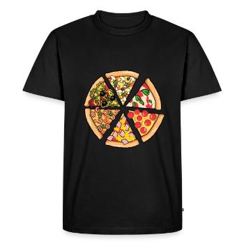 Pizza Maker Pizza Love - Men's Premium Organic T-Shirt - black - Front - Nico (187cm)