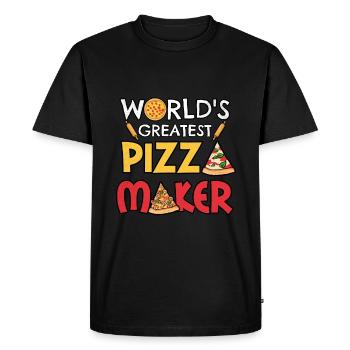 Pizza Maker Pizza Maker Pizza Love - T-shirt Premium bio Homme - noir - Devant - Nico (187cm)
