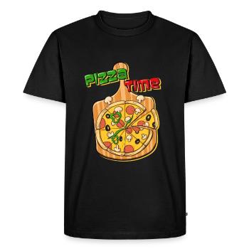 Pizza Maker Pizza Maker Pizza Love - Men's Premium Organic T-Shirt - black - Front - Nico (187cm)