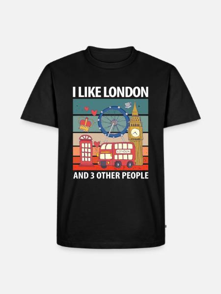 London - Men's Premium Organic T-Shirt - black