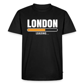 Londres - T-shirt Premium bio Homme - noir - Devant - Nico (187cm)