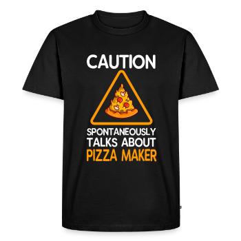 Pizza Maker Pizza Maker Pizza Love - T-shirt Premium bio Homme - noir - Devant - Nico (187cm)
