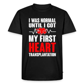 Operation Heart Gift - Men's Premium Organic T-Shirt - black - Front - Nico (187cm)