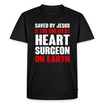 Operation Heart Gift - Men's Premium Organic T-Shirt - black - Front - Nico (187cm)