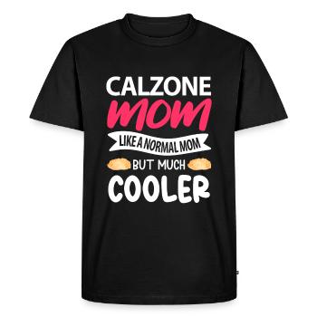 Calzone Pizza Cadeau - T-shirt Premium bio Homme - noir - Devant - Nico (187cm)