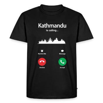 Kathmandu - Men's Premium Organic T-Shirt - black - Front - Nico (187cm)