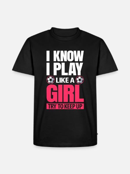 Frauenfußball - Männer Premium Bio T-Shirt - Schwarz