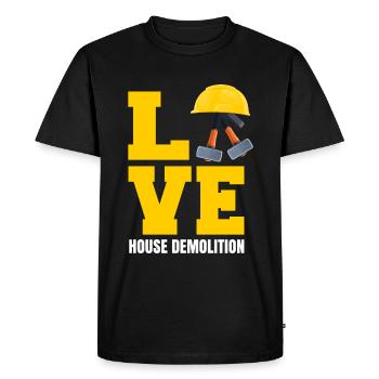 House Destruction Renovation Gift - Men's Premium Organic T-Shirt - black - Front - Nico (187cm)