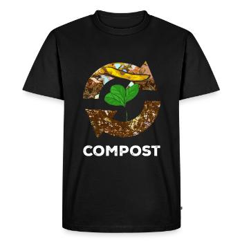 Compost Worms Gift - Men's Premium Organic T-Shirt - black - Front - Nico (187cm)