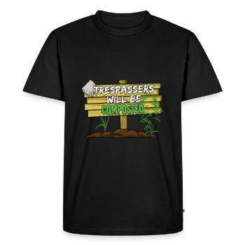 Compost Worms Gift - Men's Premium Organic T-Shirt - black - Front - Nico (187cm)