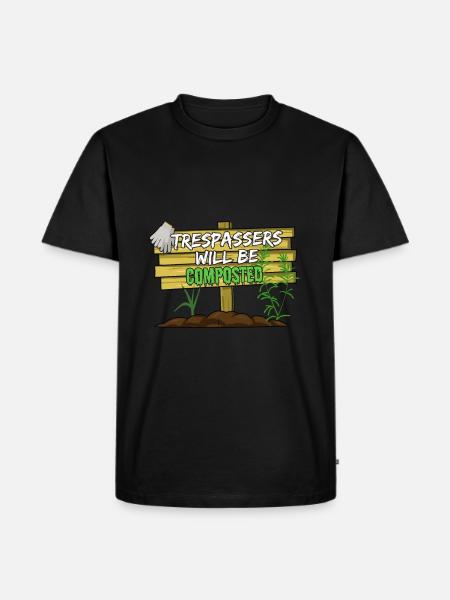 Compost Worms Gift - Men's Premium Organic T-Shirt - black