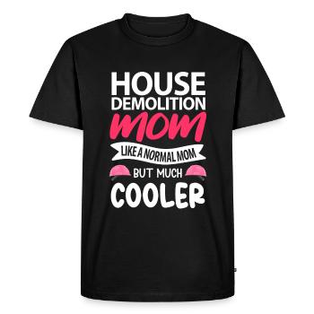 Destruction de maison Rénovation Cadeau - T-shirt Premium bio Homme - noir - Devant - Nico (187cm)