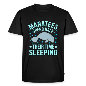 Lamantin - T-shirt Premium bio Homme - noir - Devant - Nico (187cm)