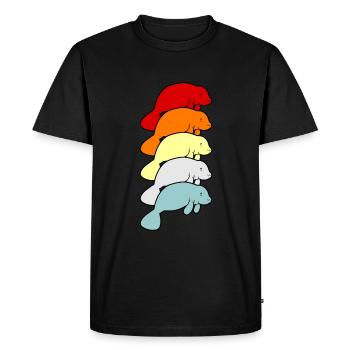 Lamantin - T-shirt Premium bio Homme - noir - Devant - Nico (187cm)
