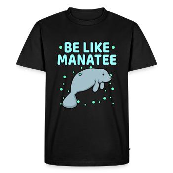 Lamantin - T-shirt Premium bio Homme - noir - Devant - Nico (187cm)