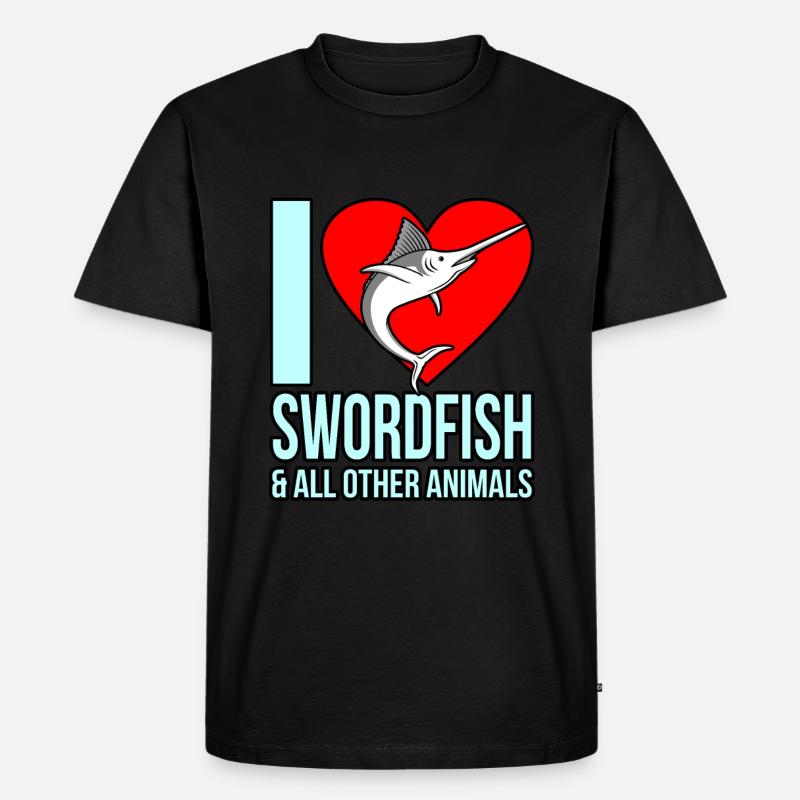 Schwertfisch - Männer Premium Bio T-Shirt - Schwarz