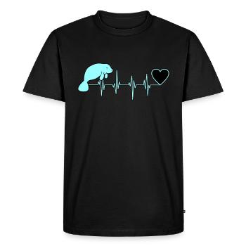 Lamantin - T-shirt Premium bio Homme - noir - Devant - Nico (187cm)